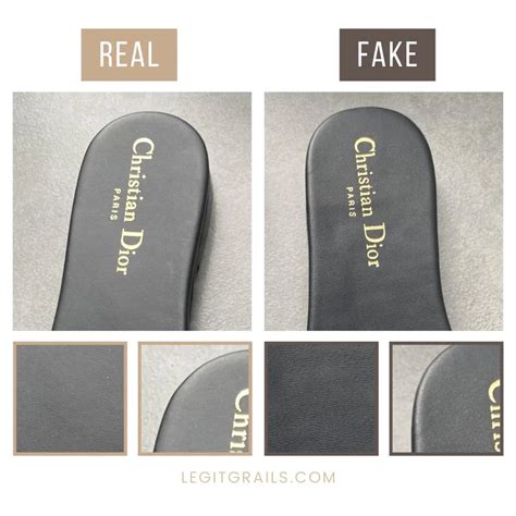 dior slides fake vs real|dior dway slides real or fake.